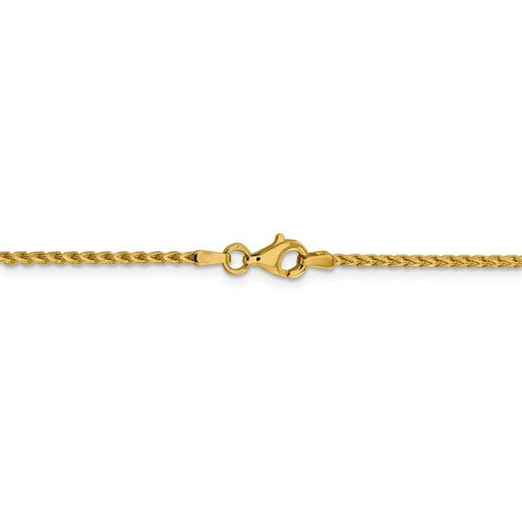 1.6mm 14k Yellow Gold Diamond Cut Open Franco Chain Necklace, 16 Inch - Picture 4 of 8